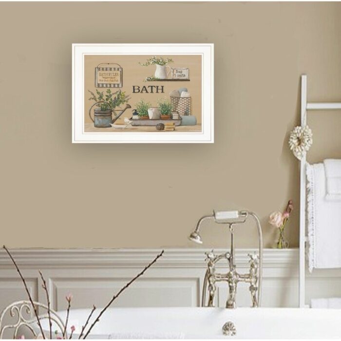 “Farmhouse Bath II” Framed Wall Art for Living Room, Bedroom Wall Decoration by Pam Britton - Chic Decora