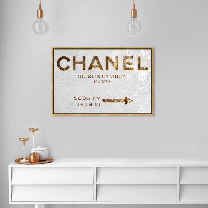 ” Fashion And Glam Couture Road Sign ” Painting Print - Chic Decora