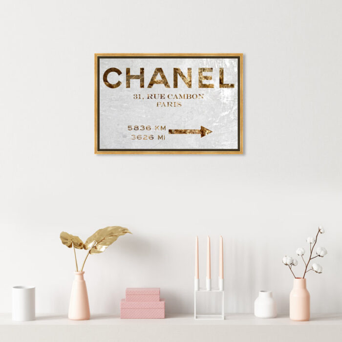 ” Fashion And Glam Couture Road Sign ” Painting Print - Chic Decora