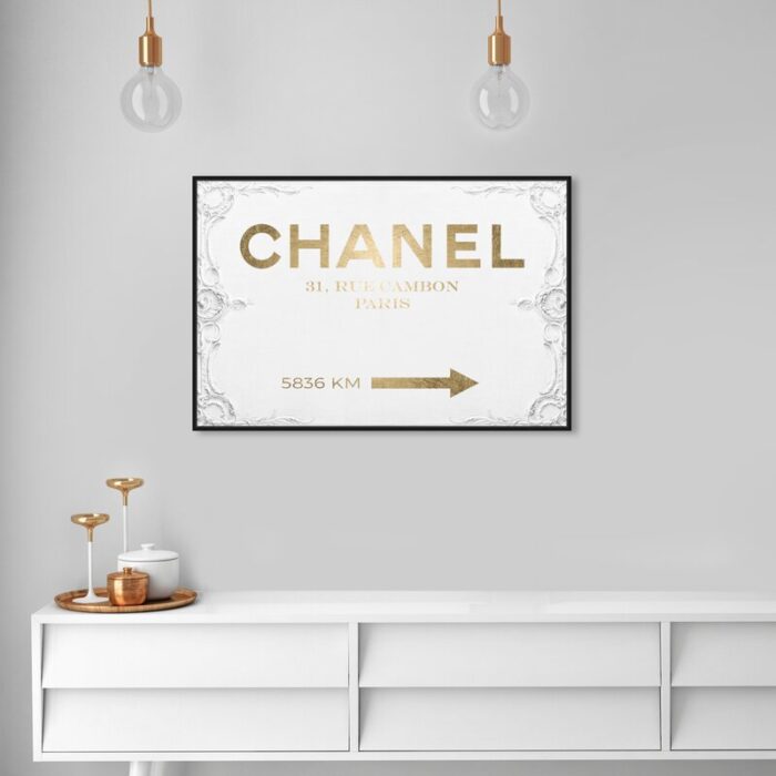 ” Fashion And Glam Couture Road Sign Rococo Gold Road Signs “ - Chic Decora