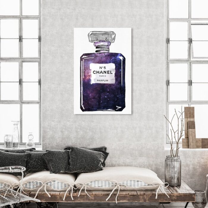 ” Fashion And Glam Galaxy To Paris Parfum, Glam Purple “ - Chic Decora