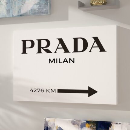 ” Fashion And Glam Milan Minimalist Road Signs “ - Chic Decora