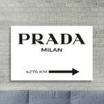 ” Fashion And Glam Milan Minimalist Road Signs “ - Chic Decora