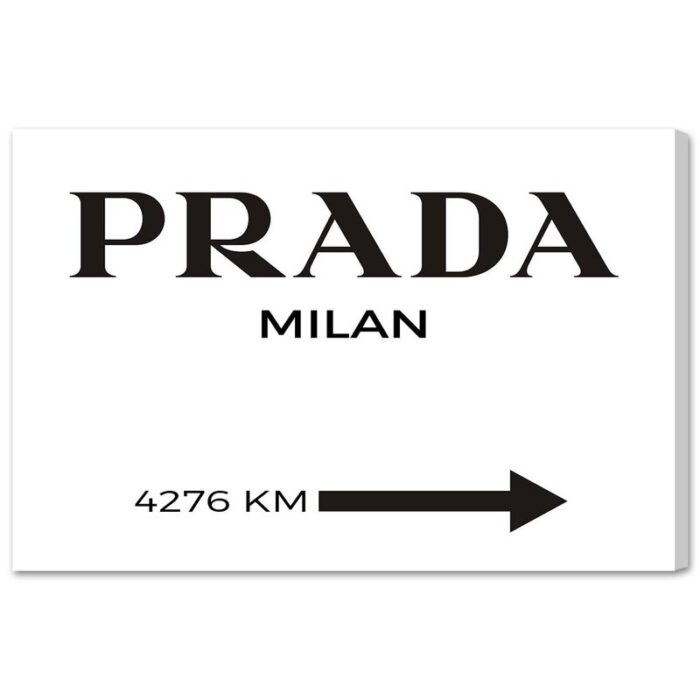 ” Fashion And Glam Milan Minimalist Road Signs “ - Chic Decora