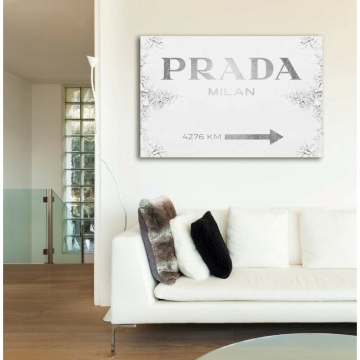 ” Fashion And Glam Milan Sign Contemporary Road Signs “ - Chic Decora