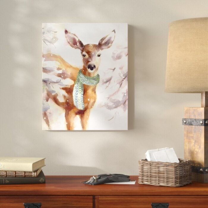 ” Fawn Wearing A Green Scarf “ - Chic Decora