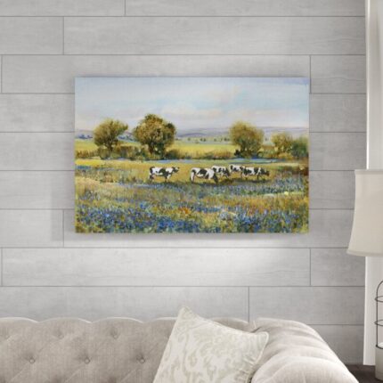 ” Field Of Cattle I ” by Timothy O’ Toole Painting Print - Chic Decora