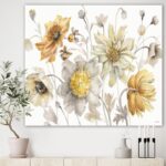 ” Fields Of Gold Watercolor Flower VII ” Painting Print - Chic Decora