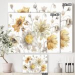 ” Fields Of Gold Watercolor Flower VII ” Painting Print - Chic Decora