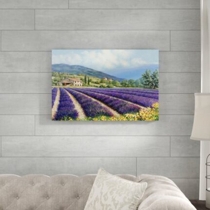 ” Fields Of Lavender ” by Michael Swanson Painting Print - Chic Decora