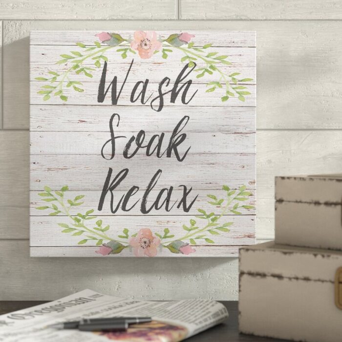 ” Floral Wash Soak Relax Floral “ - Chic Decora