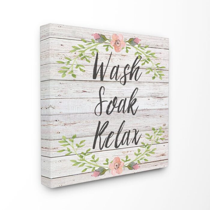 ” Floral Wash Soak Relax Floral “ - Chic Decora