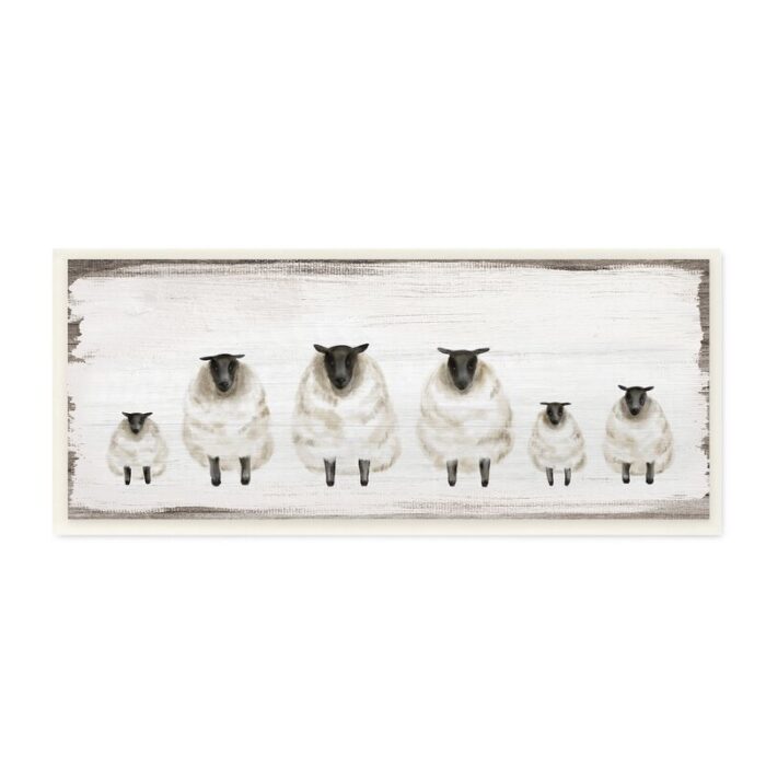 ” Fluffy Farm Sheep Herd Rustic Country Animals ” by Daphne Polselli - Chic Decora