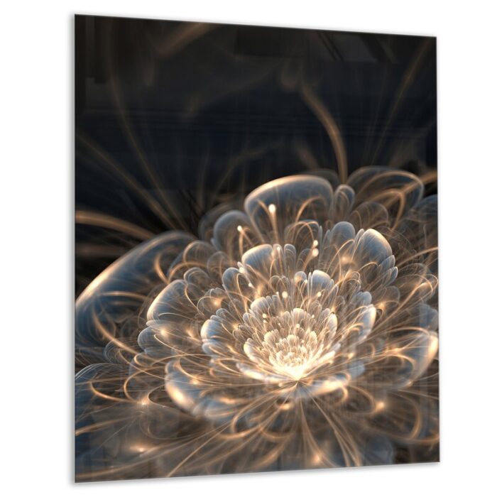 ” Fractal Flower With Golden Rays “ - Chic Decora