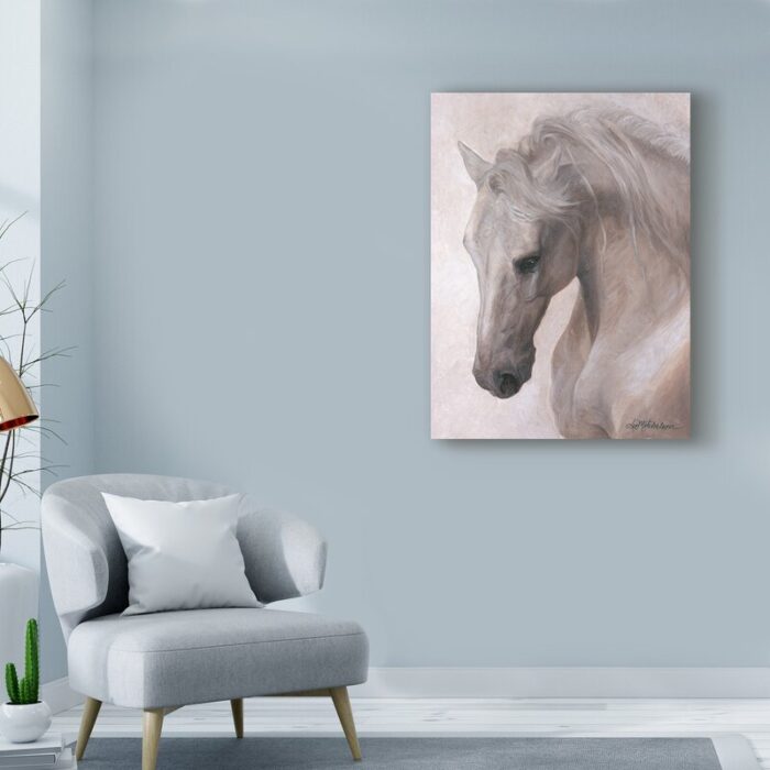 ” Free Spirit White Horse ” by Lee Mitchelson - Chic Decora