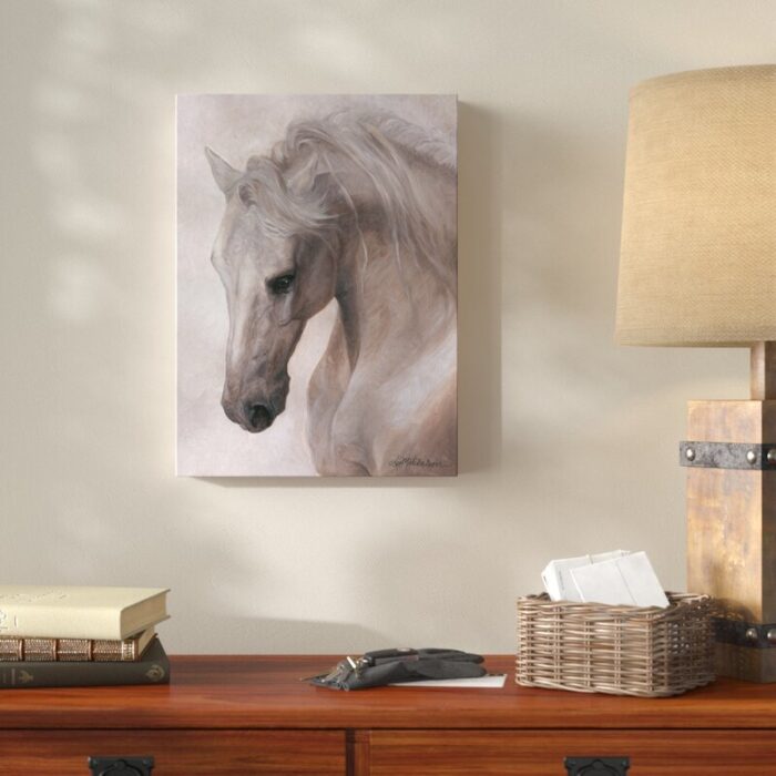 ” Free Spirit White Horse ” by Lee Mitchelson - Chic Decora