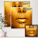 ” Gold Paint Drips From Sexy Woman Lips “ - Chic Decora