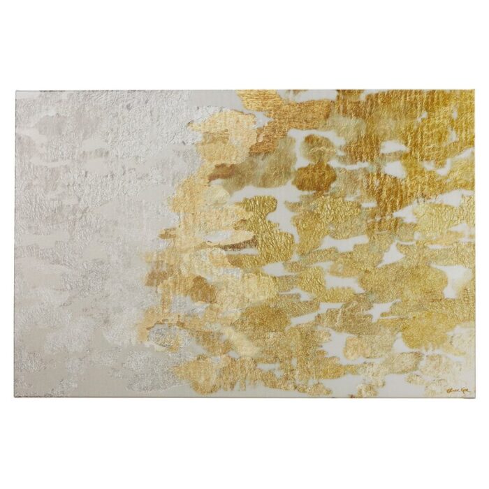 ” Gold Vs Platinum Abstract Art “ - Chic Decora