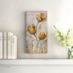 ” Golden Poppies On Taupe I ” by Timothy O’ Toole - Chic Decora