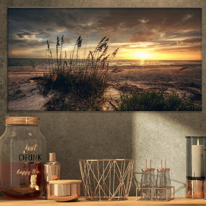 ” Grassy And Beach Sunset “ - Chic Decora