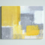 ” Gray And Yellow Blue Abstract XXI “ - Chic Decora