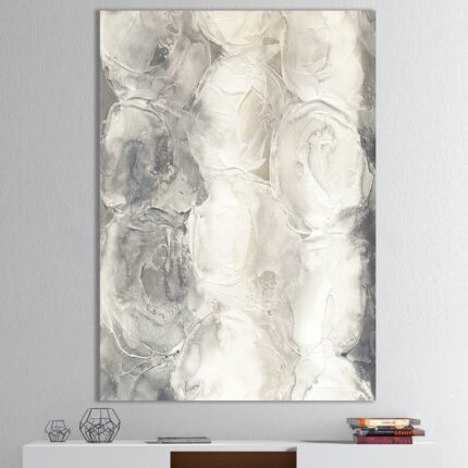 ” Gray Circles I ” Painting Print - Chic Decora