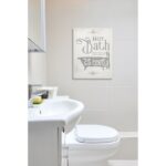 ” Grey And White Hot Bath Tub Vintage Sign ” by Daphne Polselli - Chic Decora