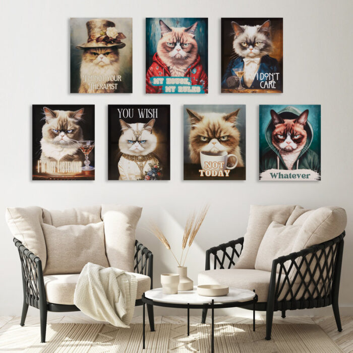 ” Grumpy Cats I’m Not Listening ” by Tessa Kane - Chic Decora