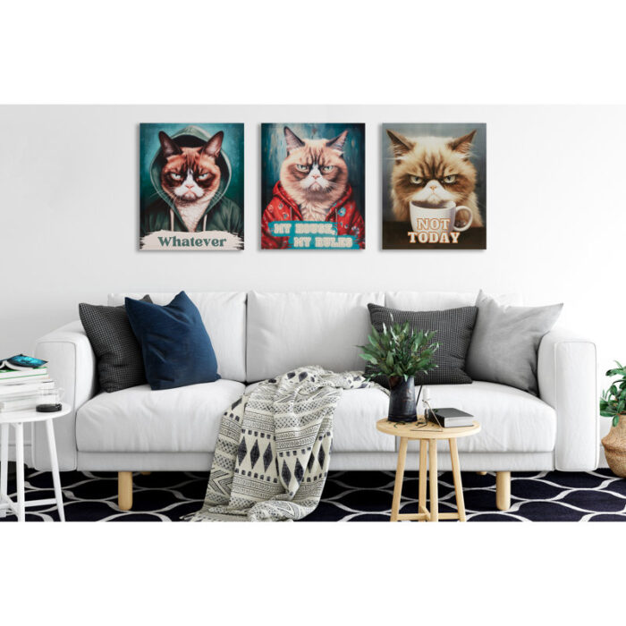 ” Grumpy Cats Not Today ” by Tessa Kane - Chic Decora