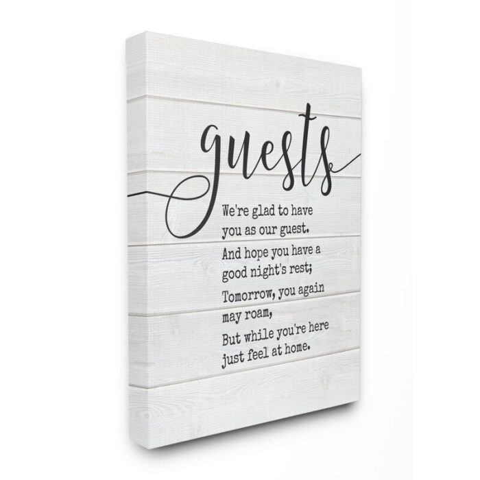 ” Guests Feel At Home ” by Lettered And Lined - Chic Decora