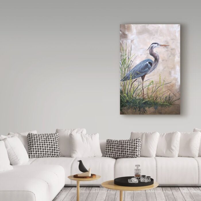 ” Heron In The Reeds ” by Jean Plout - Chic Decora