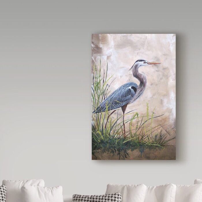 ” Heron In The Reeds ” by Jean Plout - Chic Decora