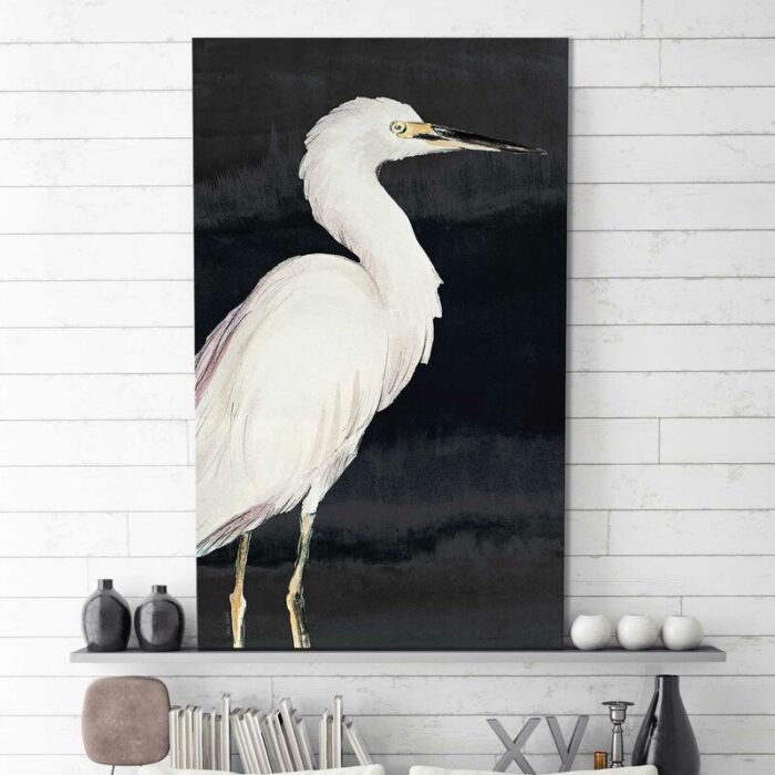 ” Heron On Black II ” by Lanie Loreth - Chic Decora