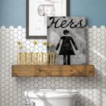 ” Hers Distressed Bathroom Sign “ - Chic Decora