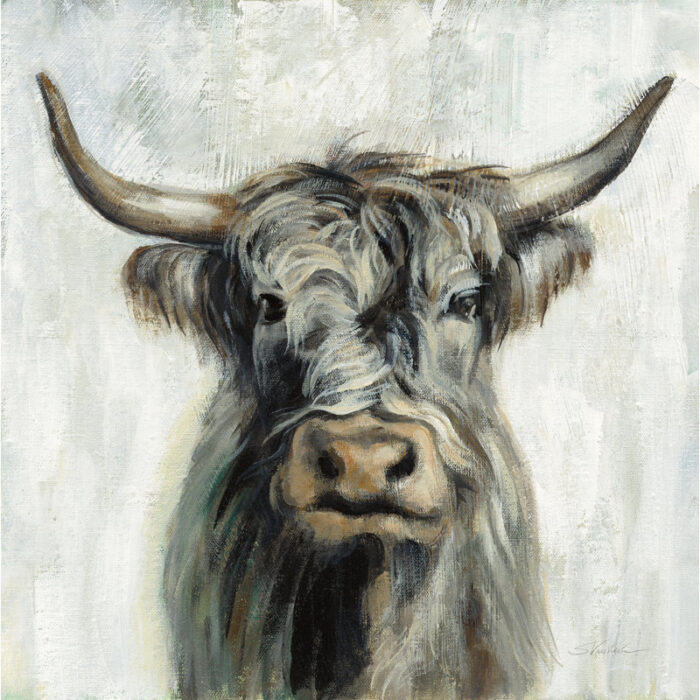 ” Highland Cow ” by Silvia Vassileva Painting Print - Chic Decora