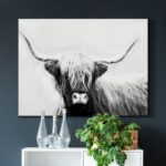 ” Highland Longhorn ” Painting Print - Chic Decora