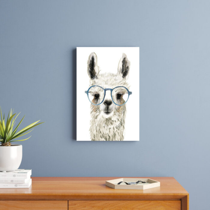 ” Hip Llama II ” by Victoria Borges Painting Print - Chic Decora