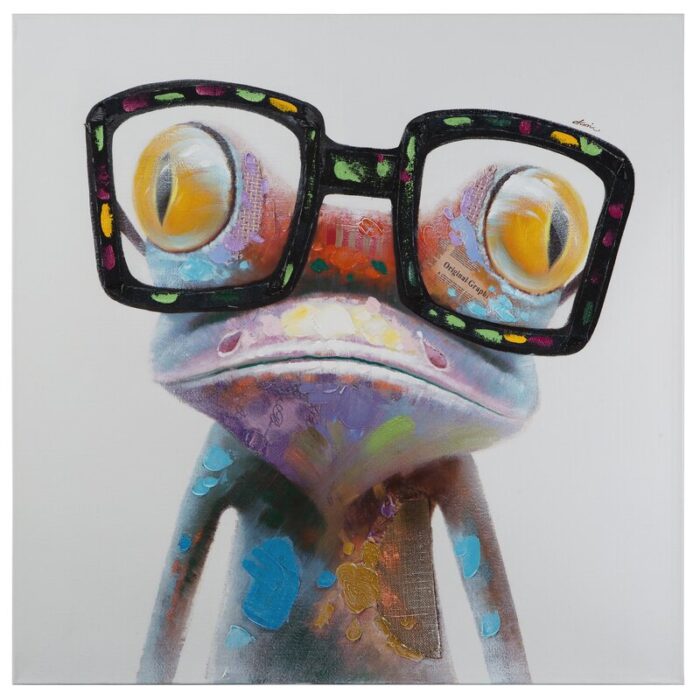 ” Hipster Froggy II ” Painting Print - Chic Decora