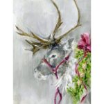 ” Holiday – Christmas Reindeer ” by Susan Pepe Painting Print - Chic Decora