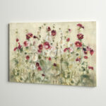 ” Hollyhocks Row Cool ” by Cheri Blum - Chic Decora