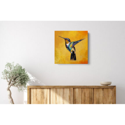 “Hummingbird” Painting on Canvas by Michael Creese Nature-Inspired Wall Art - Chic Decora