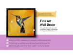 “Hummingbird” Painting on Canvas by Michael Creese Nature-Inspired Wall Art - Chic Decora