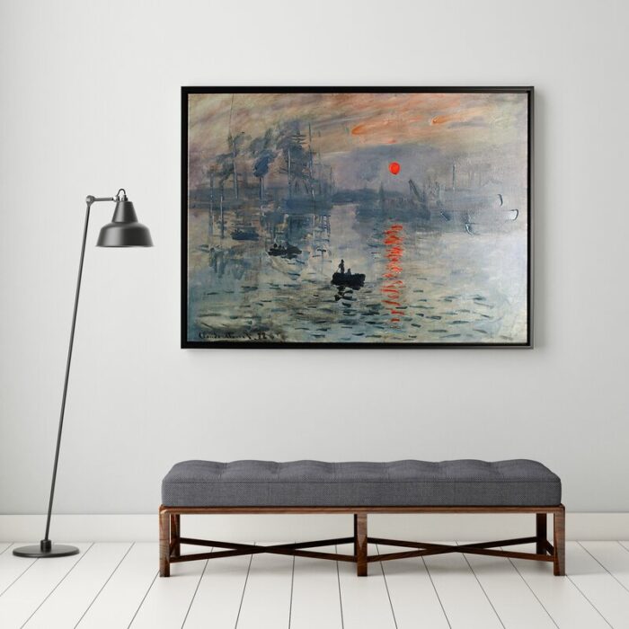 ” Impression Sunrise ” by Claude Monet Painting Print - Chic Decora