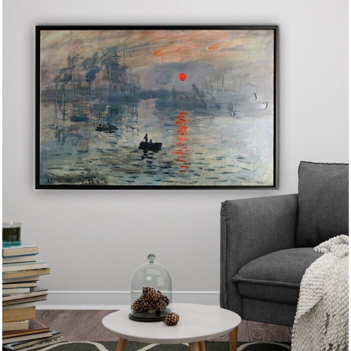 ” Impression Sunrise ” by Claude Monet Painting Print - Chic Decora