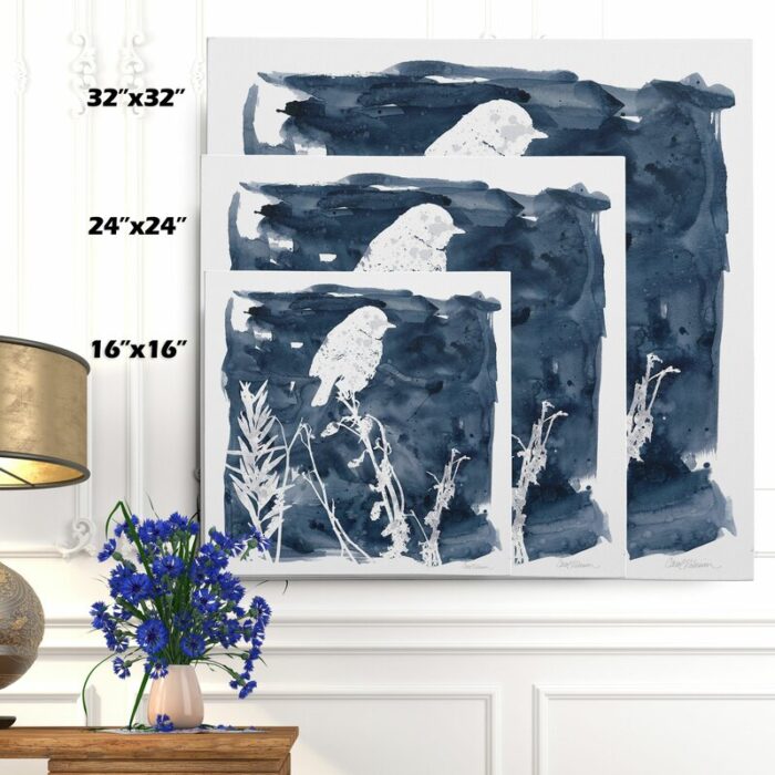 ” Indigo Bird I ” Painting Print - Chic Decora