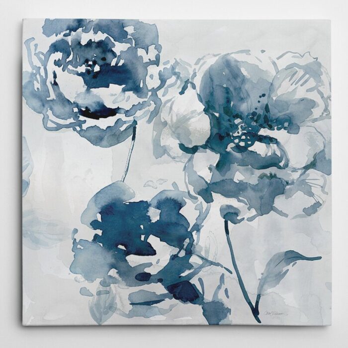 ” Indigo Garden I ” Painting Print - Chic Decora