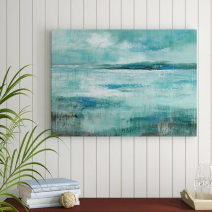 Turquoise Story with Touches – Painting Print on Canvas - Chic Decora