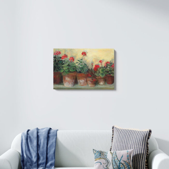 ” Kathleens Geraniums ” by Carol Rowan Painting Print - Chic Decora