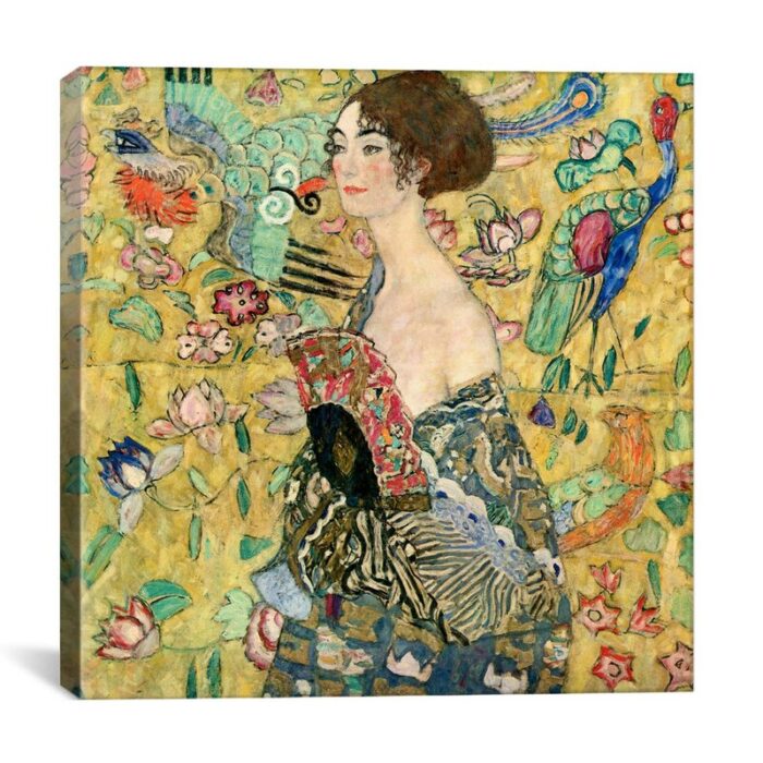 ” Lady With A Fan ” by Gustav Klimt - Chic Decora