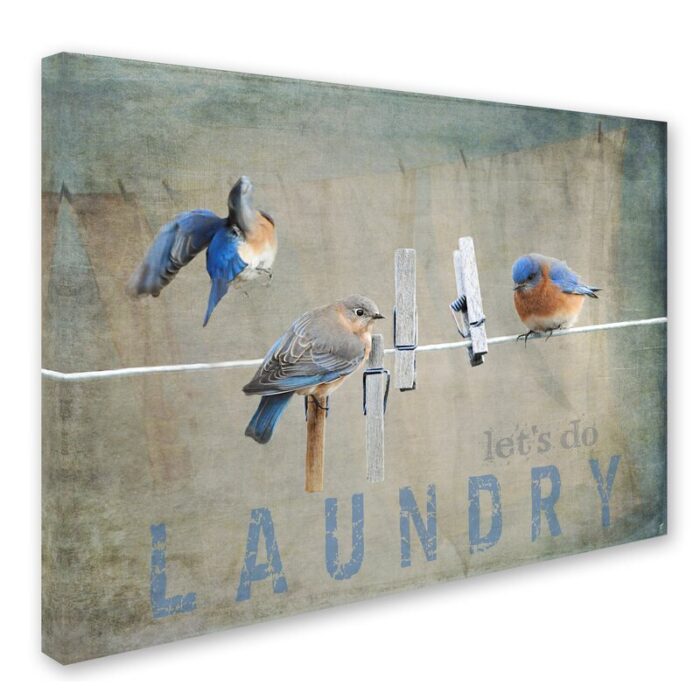 ” Laundry Day Bluebirds ” by Jai Johnson - Chic Decora